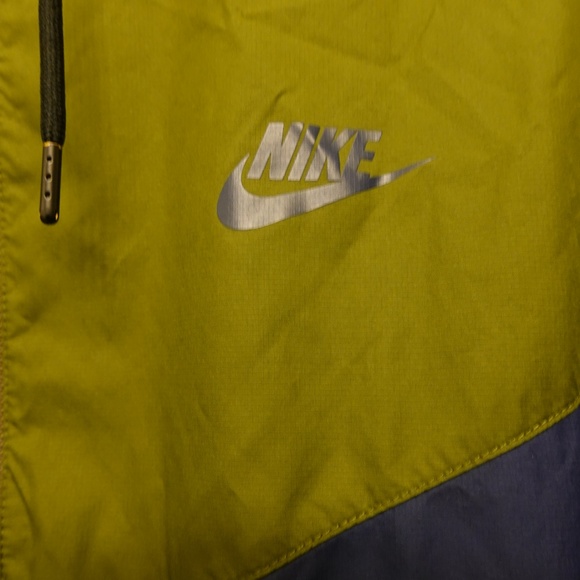 Nike Colorblock Windbreaker Jacket - Olive & Navy - Picture 2 of 4